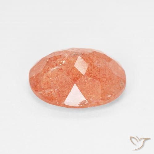 Sunstone Gemstone in 11.8 x 9.5 mm Size for Sale, Sunstone Stone in Medium Orange Color