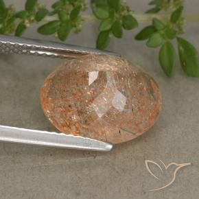 Sunstone Gemstone in 12 x 10 mm (calibrated) Size for Sale, Sunstone Stone in Light Orange Color
