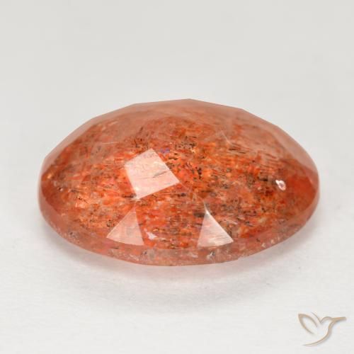 Sunstone Gemstone in 12 x 10 mm (calibrated) Size for Sale, Sunstone Stone in Medium Orange Color