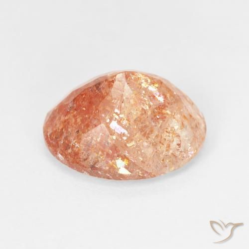Sunstone Gemstone in 12 x 10 mm (calibrated) Size for Sale, Sunstone Stone in Medium Light-Orange Color