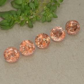 2.55 ctw Orange Sunstone Stones, Natural Sunstone in Round Facet Shape for Sale