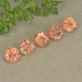 2.47 ctw Orange Sunstone Stones, Natural Sunstone in Round Facet Shape for Sale