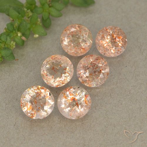 3.09 ct Orange Sunstone, 5.2 mm Round Cut From India, Photo A