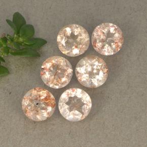 2.99 ctw Orange Sunstone Gemstones, Sunstone Gems in Round Facet Shape for Sale.