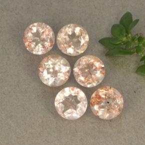 2.99 ctw Orange Sunstone Stones, Natural Sunstone in Round Facet Shape for Sale