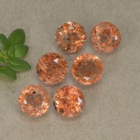 0.5ct Round Facet Orange Sunstone for sale thumb image of 0.5ct Round Facet Orange Sunstone (ID: 494316)