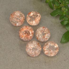 3.12 ctw Orange Sunstone Stones, Natural Sunstone in Round Facet Shape for Sale