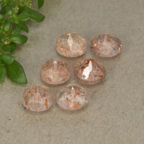 Sunstone Gemstones in 5 mm (calibrated) Size for Sale, Sunstone Stones in Orange Color