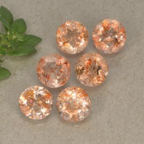 0.5ct Round Facet Orange Sunstone Gem for sale 0.5ct Round Facet Orange Sunstone Gem (ID: 494319)