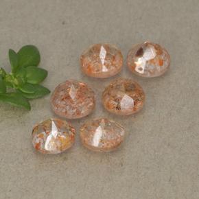 Sunstone Gemstones in 5 mm (calibrated) Size for Sale, Sunstone Stones in Orange Color