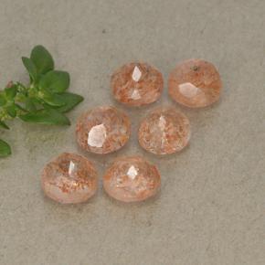 Sunstone Gemstones in 5 mm (calibrated) Size for Sale, Sunstone Stones in Orange Color