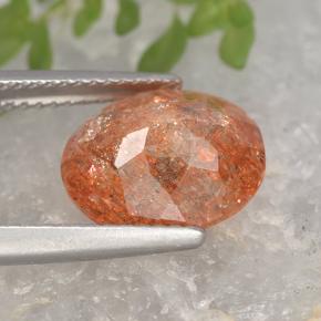 Sunstone Gemstone in 12 x 10 mm (calibrated) Size for Sale, Sunstone Stone in Orange Color