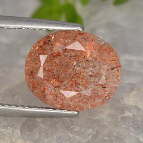 Medium Orange Солнечный Камень Камень - 5ct Фасетный Овал (ID: 494872)
