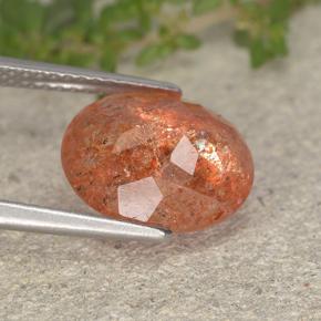 Sunstone Gemstone in 12 x 10 mm (calibrated) Size for Sale, Sunstone Stone in Orange Color