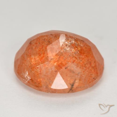 Sunstone Gemstone in 12 x 10 mm (calibrated) Size for Sale, Sunstone Stone in Reddish Orange Color