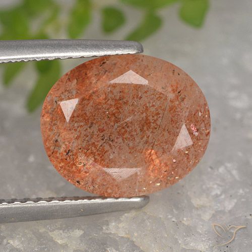4.27ct Natural Medium Orange Sunstone, Oval, Translucent