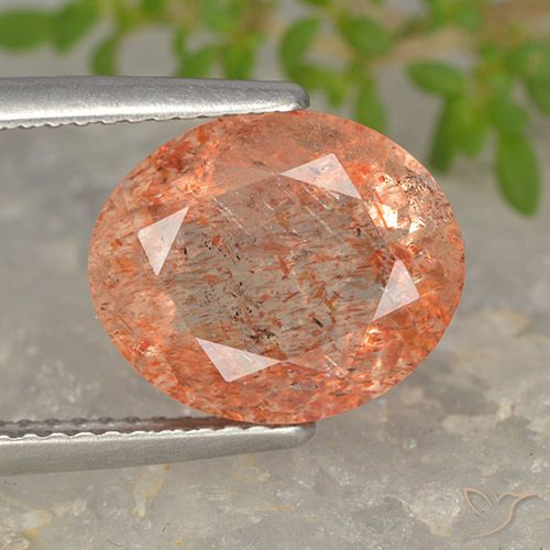 4.73ct Natural Medium-Light Orange Sunstone, Oval, Translucent