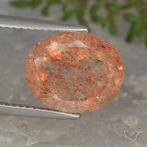 4.19ct Natural Bright Orange Sunstone, Oval, Translucent