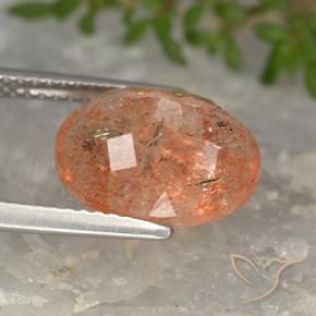 Sunstone Gemstone in 12 x 10 mm (calibrated) Size for Sale, Sunstone Stone in Bright Orange Color