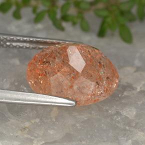 Sunstone Gemstone in 11.7 x 9.9 mm Size for Sale, Sunstone Stone in Orange Color