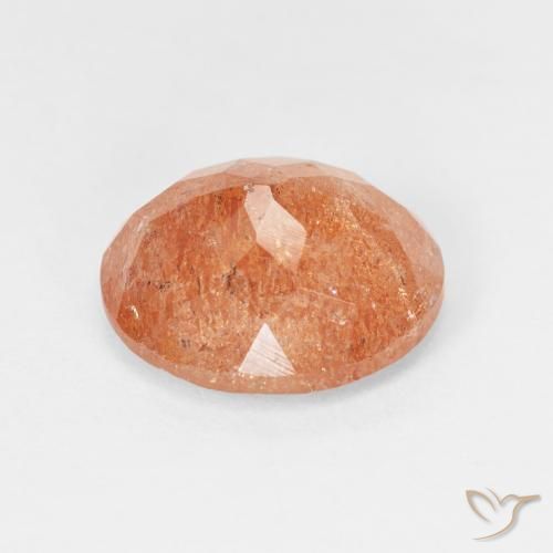 Sunstone Gemstone in 12 x 10 mm (calibrated) Size for Sale, Sunstone Stone in Reddish Orange Color