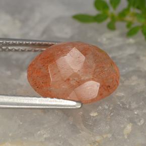 Sunstone Gemstone in 12 x 10 mm (calibrated) Size for Sale, Sunstone Stone in Orange Color