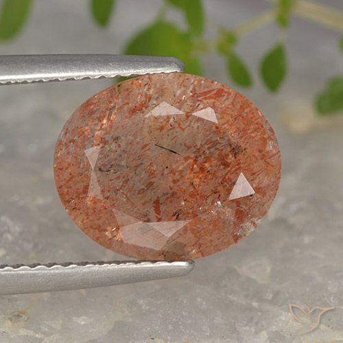 Pietra solare arancione da 4,15 ct, taglio ovale da 12,1 x 9,9 mm dall'India, Photo A