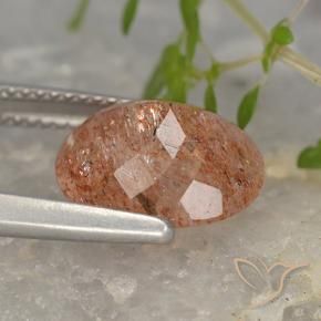 Sunstone Gemstone in 12 x 10 mm (calibrated) Size for Sale, Sunstone Stone in Reddish Orange Color