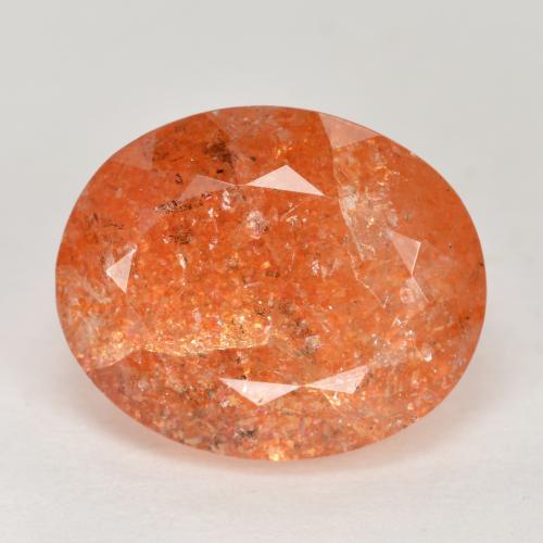Medium Orange Sonnenstein Edelstein - 5ct Oval facettiert (ID: 494896)
