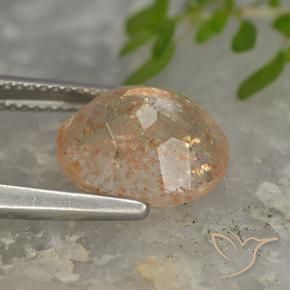Sunstone Gemstone in 12 x 10 mm (calibrated) Size for Sale, Sunstone Stone in Light Orange Color