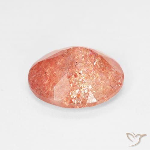 Sunstone Gemstone in 12 x 10 mm (calibrated) Size for Sale, Sunstone Stone in Medium Orange Color