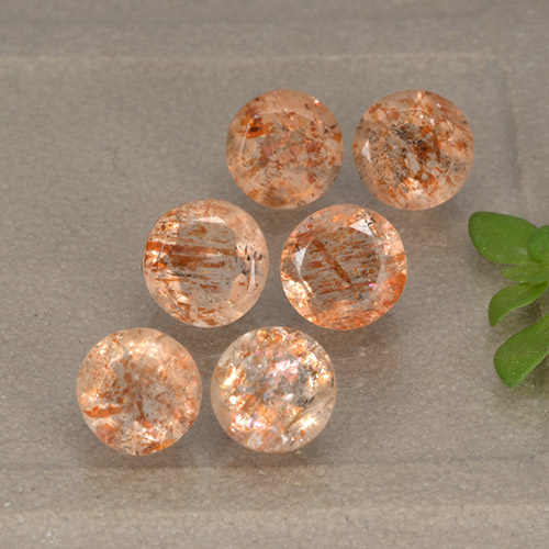 0.6ct Round Facet Orange Sunstone Gem for sale 0.6ct Round Facet Orange Sunstone Gem (ID: 497277)