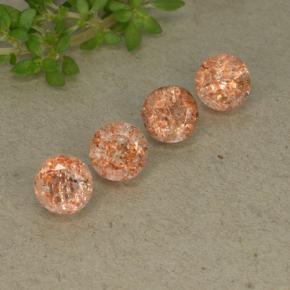 2.45 ctw Orange Sunstone Stones, Natural Sunstone in Round Facet Shape for Sale