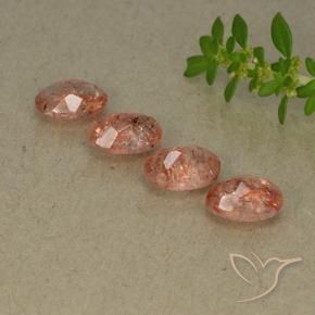 Sunstone Gemstones in 7 x 5 mm (calibrated) Size for Sale, Sunstone Stones in Medium Orange Color