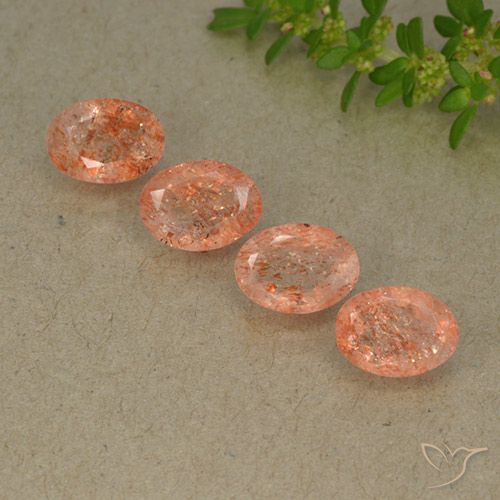 3.37ctw Natural Reddish Orange Sunstone, Oval, Translucent