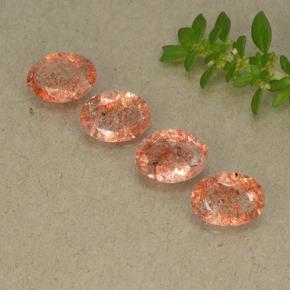 Naranja claro medio Piedra del Sol Gema - 0.7ct Forma ovalada (ID: 497751)