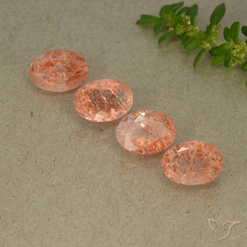 3.36ctw Natural Medium-Light Orange Sunstone, Oval, Translucent