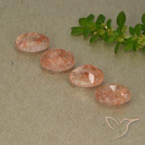 Sunstone Gemstones in 7 x 5 mm (calibrated) Size for Sale, Sunstone Stones in Medium-Light Orange Color