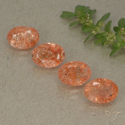 2.95ctw Natural Grapefruit Orange Sunstone, Oval, Translucent