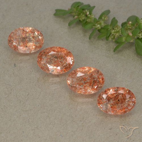 3.02ctw Natural Reddish Orange Sunstone, Oval, Translucent