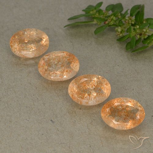 3.62ctw Natural Light Orange Sunstone, Oval, Translucent