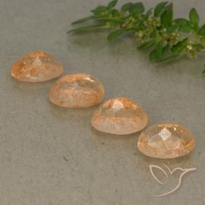 Sunstone Gemstones in 7 x 5 mm (calibrated) Size for Sale, Sunstone Stones in Light Orange Color