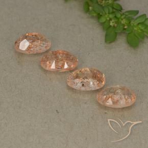 Sunstone Gemstones in 7 x 5 mm (calibrated) Size for Sale, Sunstone Stones in Light Orange Color