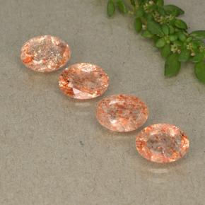 0.7ct Oval Facet Orange Sunstone Gem for sale 0.7ct Oval Facet Orange Sunstone Gem (ID: 497874)