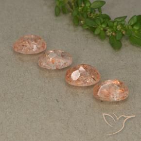 Sunstone Gemstones in 7 x 5 mm (calibrated) Size for Sale, Sunstone Stones in Light Orange Color
