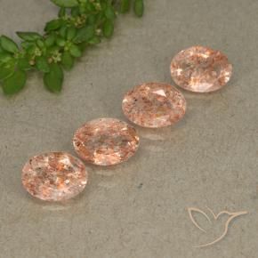 2.78 ctw Orange Sunstone Stones, Natural Sunstone in Oval Facet Shape for Sale