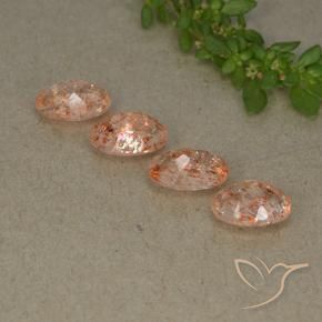 Sunstone Gemstones in 7 x 5 mm (calibrated) Size for Sale, Sunstone Stones in Light Orange Color