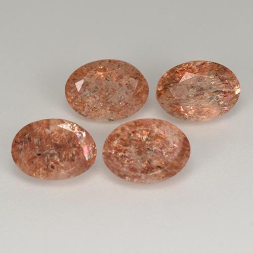 3.56 ctw Orange Sunstone Stones, Natural Sunstone in Oval Facet Shape for Sale