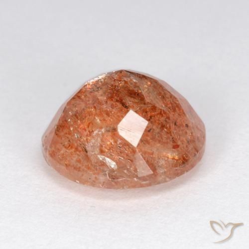 Sunstone Gemstone in 11 mm (calibrated) Size for Sale, Sunstone Stone in Reddish Orange Color