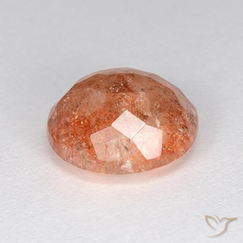 Sunstone Gemstone in 11 mm (calibrated) Size for Sale, Sunstone Stone in Grapefruit Orange Color